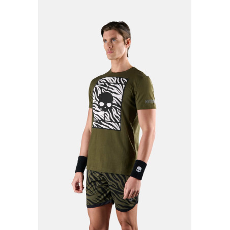 T-Shirt HYDROGEN Homme COURT COTTON MILITARY Kaki / Noir AH 2022