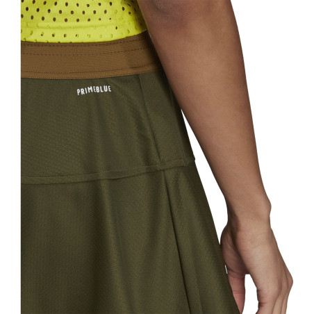 Jupe ADIDAS Femme avec Shorty HEAT.RDY PRIMEBLUE MATCH Kaki PE 2021
