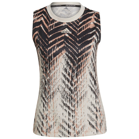 Débardeur ADIDAS Femme T MATCH TANK Noir / Ecru / Corail AH 2021