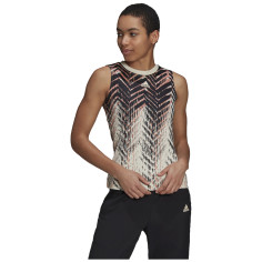 Débardeur ADIDAS Femme T MATCH TANK Noir / Ecru / Corail... 2