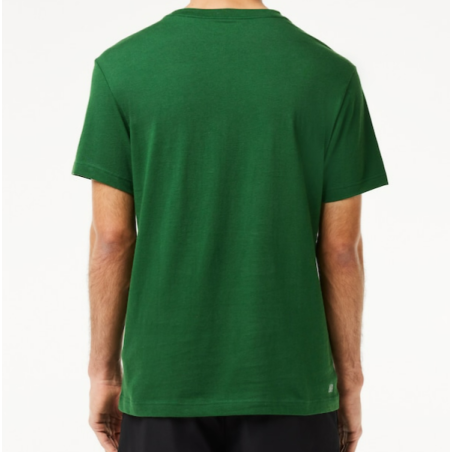 T-Shirt LACOSTE Homme SPORT ULTRA-DRY Vert / Blanc PE 2024