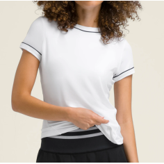 T-Shirt WILSON Femme TEAM SEAMLESS Blanc / Marine PE 2024 2