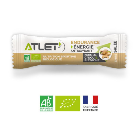 Barre ATLET Energétique Salée Noix de Cajou/Pistache 25g