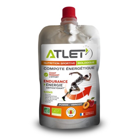 Compote ATLET Energétique Pomme Abricot 100g