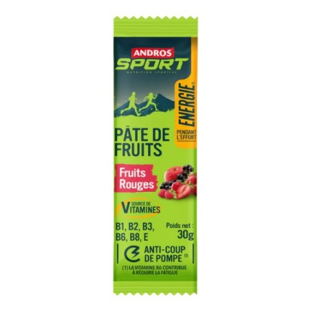 Barres ANDROS Pâte de Fruits - Fruits Rouges 30g