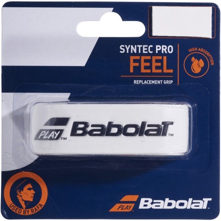 Grip BABOLAT Syntec Pro Tacky & Absorbant Blanc