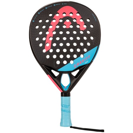 Raquette Padel HEAD GRAVITY PRO (370 g) Noir / Bleu / Rose 2022