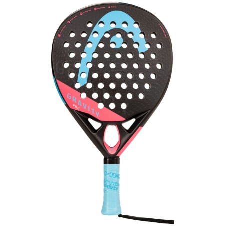 Raquette Padel HEAD GRAVITY PRO (370 g) Noir / Bleu / Rose 2022