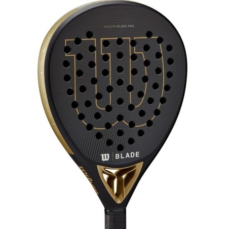 Raquette Padel WILSON BLADE PRO V2 Noir / Or (365 g) 2023
