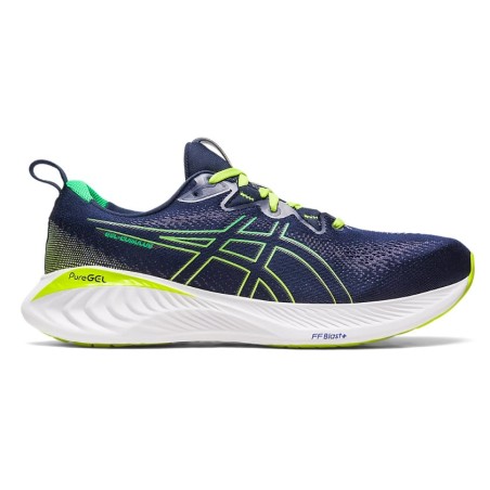 Chaussures Running ASICS Homme GEL-CUMULUS 25 Marine / Jaune Fluo PE 2023