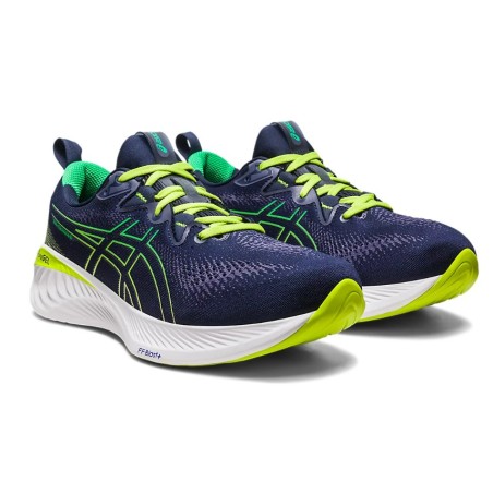 Chaussures Running ASICS Homme GEL-CUMULUS 25 Marine / Jaune Fluo PE 2023