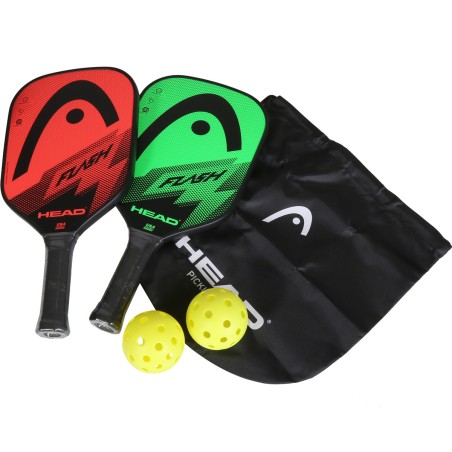 PACK HEAD De 2 Raquettes PICKLEBALL FLASH + 2 BALLES