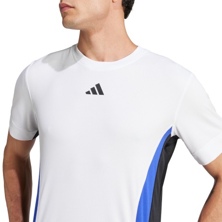 T-Shirt ADIDAS Homme FREELIFT PRO Blanc / Bleu / Noir AH 2024
