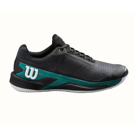 Chaussures WILSON Homme RUSH PRO BLADE 4.0 Terre Battue Noir / Vert PE 2024