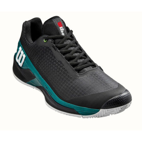 Chaussures WILSON Homme RUSH PRO BLADE 4.0 Terre Battue Noir / Vert PE 2024