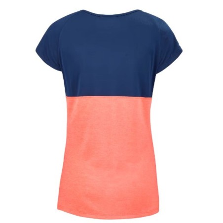 T-Shirt BABOLAT Femme PLAY CAP SLEEVE TOP Saumon / Bleu PE 2023