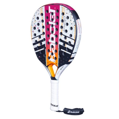 Raquette Padel BABOLAT DYNA ENERGY Blanche / Rose / Orange ( 330gr ) 2023