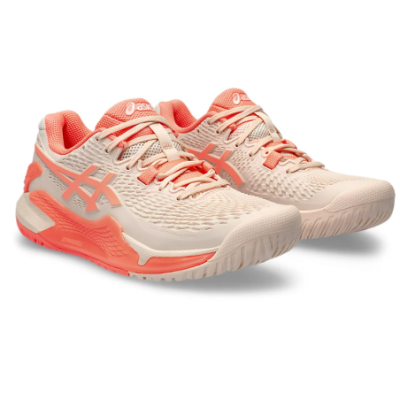 Chaussures ASICS Femme GEL-RESOLUTION 9 Toutes Surfaces Corail / Rose PE 2024