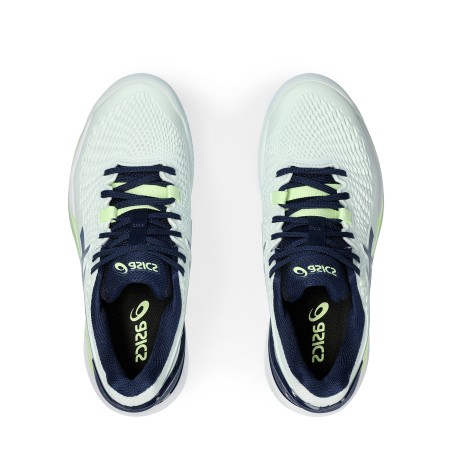 Chaussures ASICS Femme GEL-RESOLUTION 9 Clay Terre Battue Jaune / Bleu PE 2024