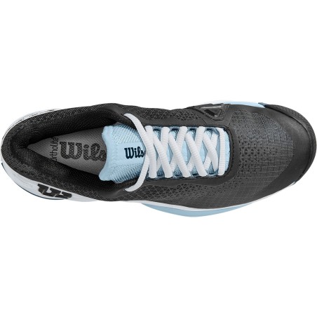 Chaussures WILSON Femme RUSH PRO 4.0 Terre Battue Noir / Blanc PE 22