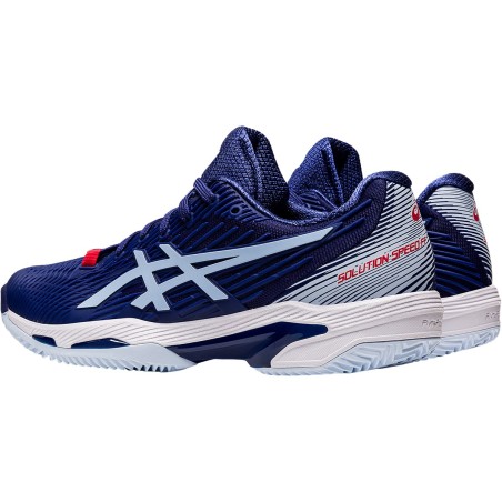 Chaussures ASICS Femme SOLUTION SPEED FF CLAY Bleu / Blanc / Rouge AH 2022