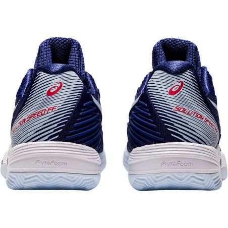 Chaussures ASICS Femme SOLUTION SPEED FF CLAY Bleu / Blanc / Rouge AH 2022