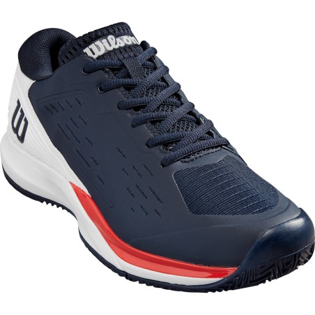 Chaussures WILSON Homme RUSH PRO ACE Terre Battue Noir / Blanc / Rouge PE 2024