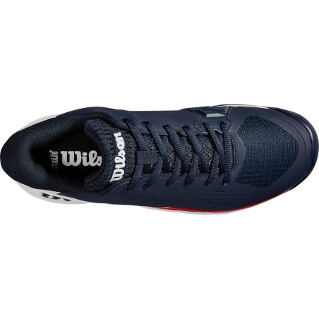 Chaussures WILSON Homme RUSH PRO ACE Terre Battue Noir / Blanc / Rouge PE 2024