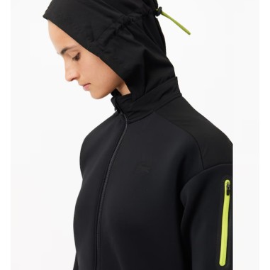 Veste à capuche zippée LACOSTE Femme SPORT Noir...