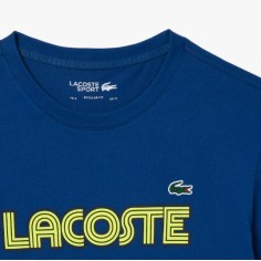 T-Shirt LACOSTE Homme SPORT ULTRA DRY Bleu / Jaune AH 2024 2