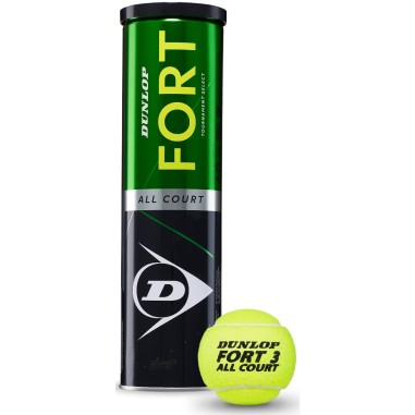 Tube de 4 balles DUNLOP FORT ALL COURT...