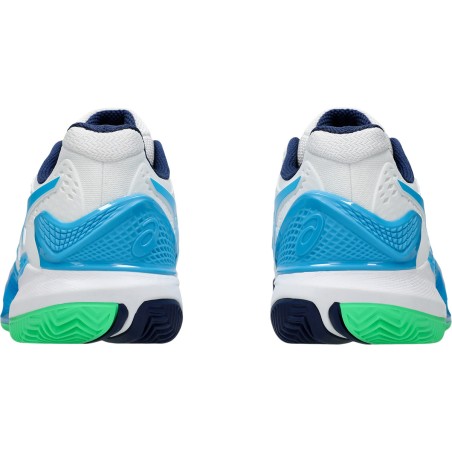 Chaussures ASICS Homme GEL-RESOLUTION 9 Terre Battue Blanc / Bleu AH 2024