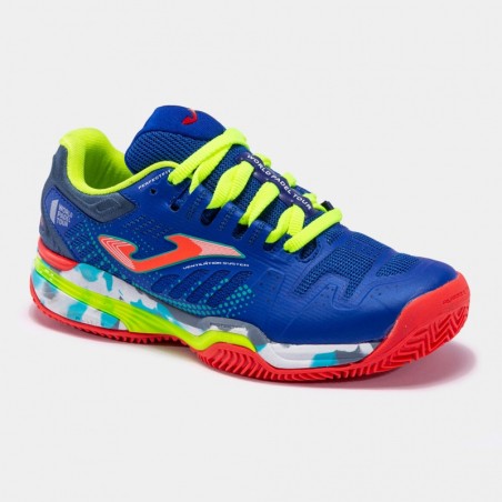 Chaussures JOMA Garçon SLAM JR 2204 ROYAL Terre Battue Bleu / Multicolor 2022