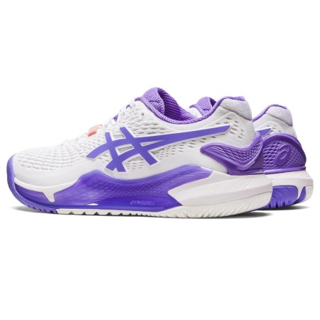 Chaussures ASICS Femme GEL-RESOLUTION 9 Toutes Surfaces Blanche / Violette 2023