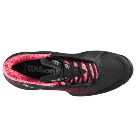 Chaussures WILSON Femme KAOS SWIFT 1.5 Terre Battue Noir / Rose PE 2023