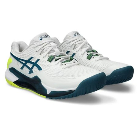 Chaussures ASICS Homme GEL-RESOLUTION 9 Toutes Surfaces Blanc / Bleu AH 2023