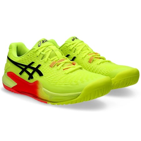 Chaussures ASICS Homme GEL-RESOLUTION 9 Toutes Surfaces Jaune Fluo / Orange 2024