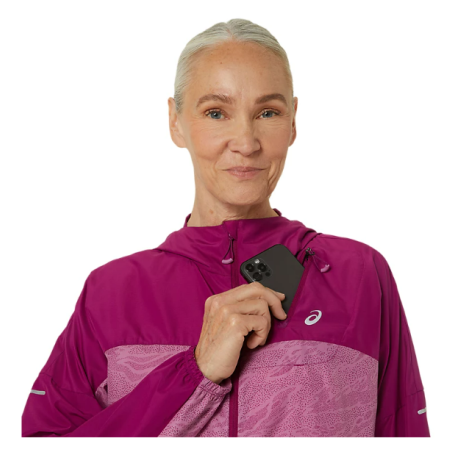 Veste Running ASICS Femme FUJITRAIL Violet / Blanc PE 2024