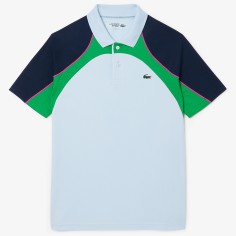 Polo LACOSTE Homme Color-Block Ultra Dry Bleu / Vert /...