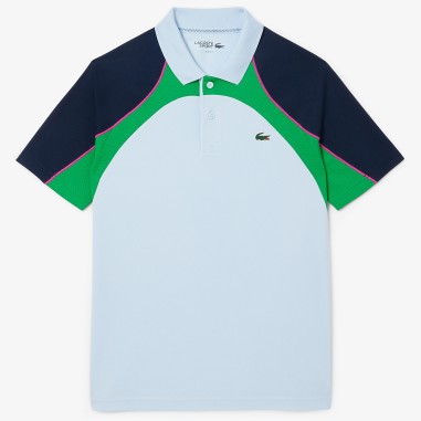 Polo LACOSTE Homme Color-Block Ultra Dry Bleu /...