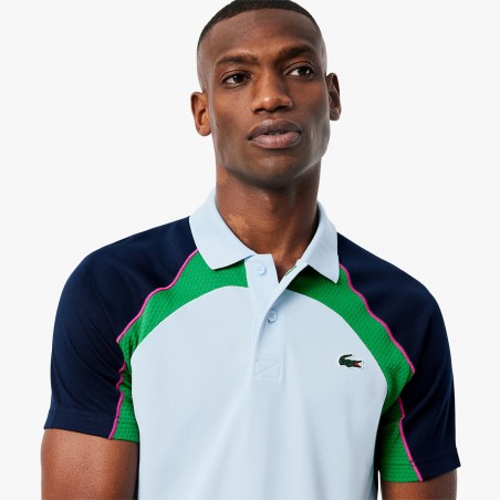Polo LACOSTE Homme Color-Block Ultra Dry Bleu / Vert / Rose PE 2025