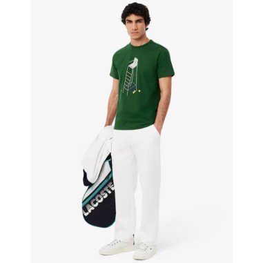 T-Shirt LACOSTE Homme Tennis Héritage imprimé...