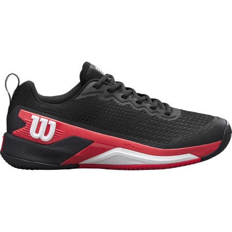 Chaussures WILSON Homme RUSH PRO 4.5 Toutes Surfaces Noir / Rouge PE 2025