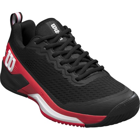 Chaussures WILSON Homme RUSH PRO 4.5 Toutes Surfaces Noir / Rouge PE 2025