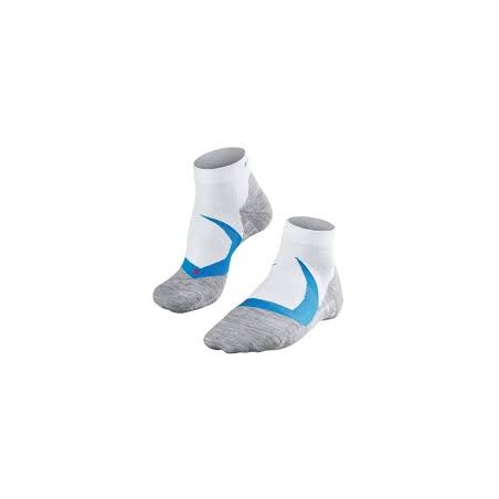 Chaussettes FALKE Homme RU4 COOL SHORT Blanc / Bleu / Gris