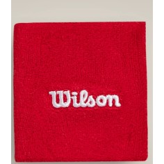 Poignets Eponge WILSON WRISTBAND Rouge/ Blanc 2025
