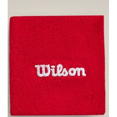Poignets Eponge WILSON WRISTBAND Rouge/ Blanc 2025