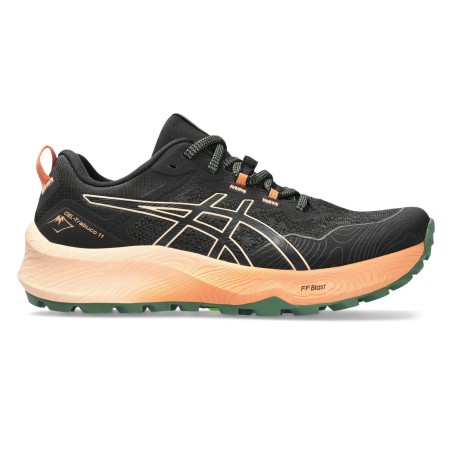 Chaussures Running ASICS Femme GEL-TRABUCO 11 Noir / Saumon / Vert AH 2023