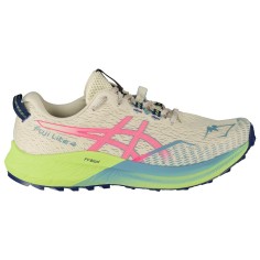 Chaussures Running ASICS Femme FUJI LITE 4 Gris / Vert AH...