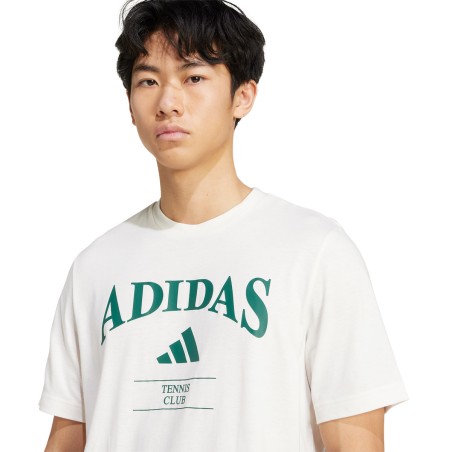 T-Shirt ADIDAS Homme HERITAGE TNS Blanc / Vert PE 2025